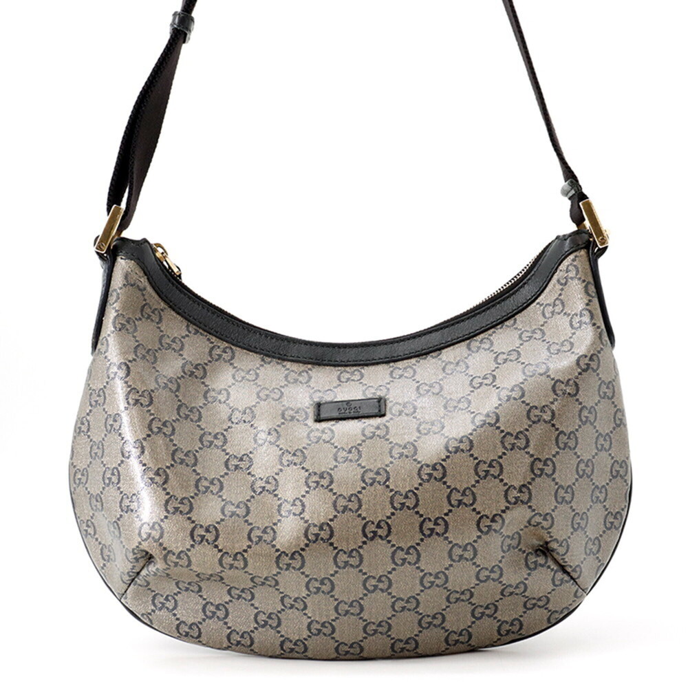 Gucci Shoulder Bag GG Crystal Leather 181092 GUCCI Handbag Black